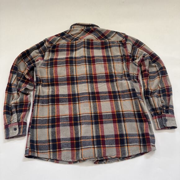 Brixton Men's Plaid Shirt Long Sleeve Button Size XXL Mid Weight Skater 90s Y2K - Picture 5 of 8